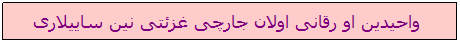Textfeld: &nbsp;واحیدین او رقانی اولان جارچی غزئتی نین ساییلاری 
